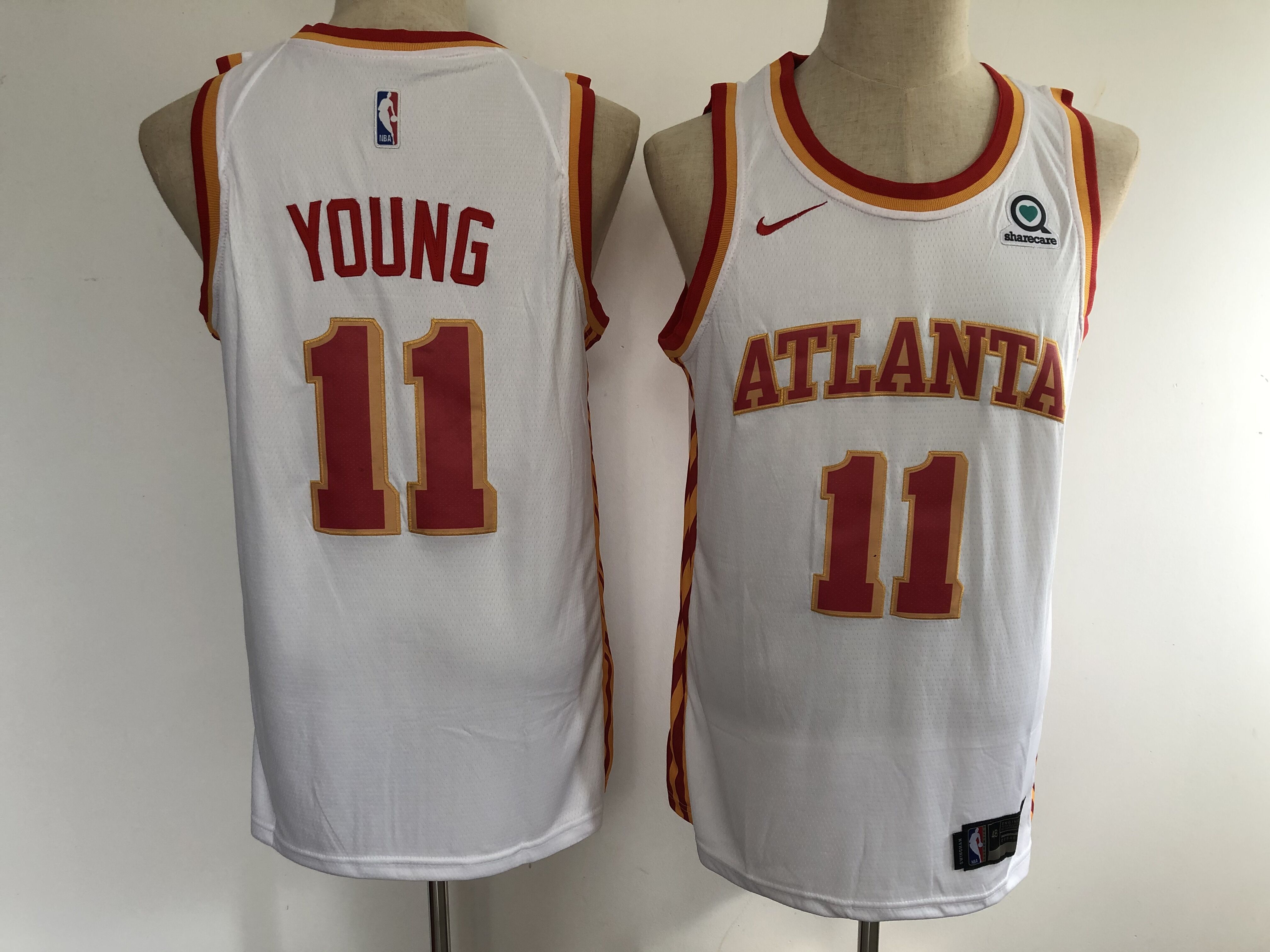 Men Atlanta Hawks #11 Young White New Nike NBA Jerseys
